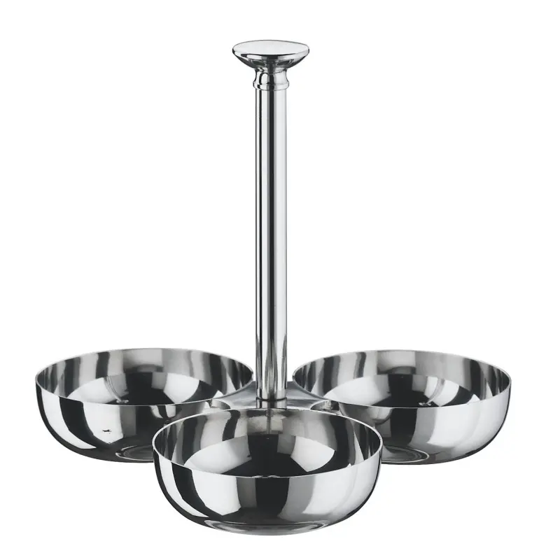 Broggi Collection Stainless Steel Snack Holder 3-Bowl Ø 8.5 cm