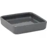 Broggi Bento Collection grey/Burgundy Bento Saucer. Square grey/Burgundy