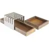 Broggi Collection Walnut Wood Bread Basket. Walnut 15 x 15 H.3 cm