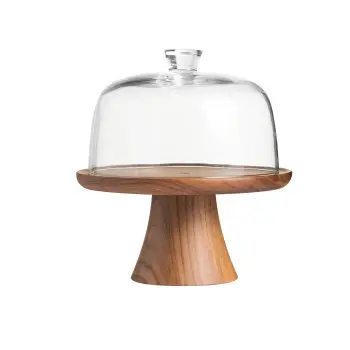 Broggi Nature Collection Walnut Nature Cake Stand. Walnut Ø 33 H.21 cm