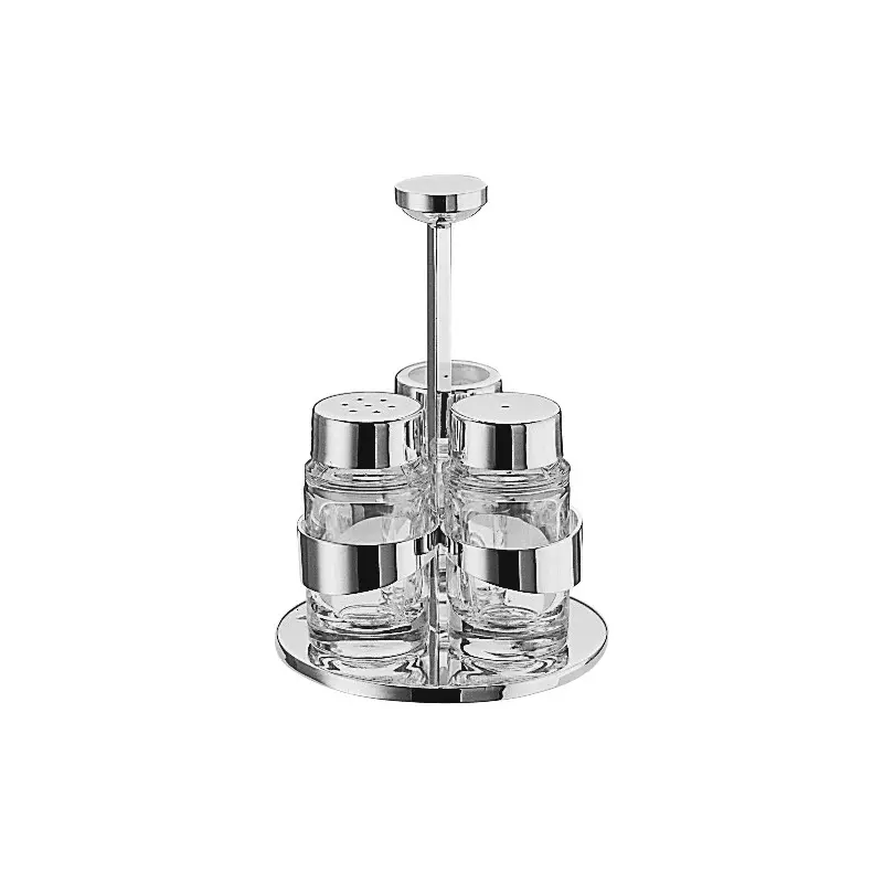 Broggi Iseo Collection Stainless Steel Salt/Pepper/Toothpick Holder Set Iseo L.10 cm H.13 cm Broggi Iseo Collection Stainless Steel Salt/Pepper/Toothpick Holder Set Iseo L.10 cm H.13 cm