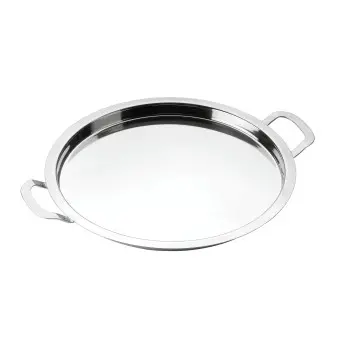 Broggi Collection Stainless Steel Bar Tray With Handles Ø 32 cm