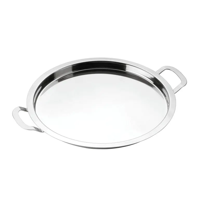 Broggi Collection Stainless Steel Bar Tray With Handles Ø 32 cm
