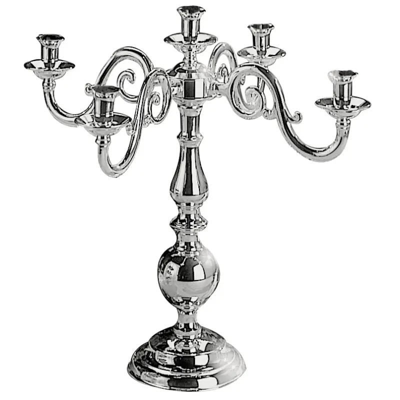 Broggi Ambasciata Collection Silver Plated Candelabrum Ambasciata 5-Arm H.46 cm