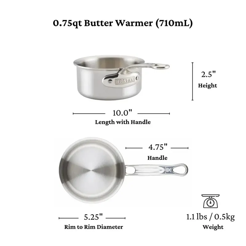 Hestan 12cm/0.75qt Open Butter Warmer - Set of 2 Hestan 12cm/0.75qt Open Butter Warmer - Set of 2