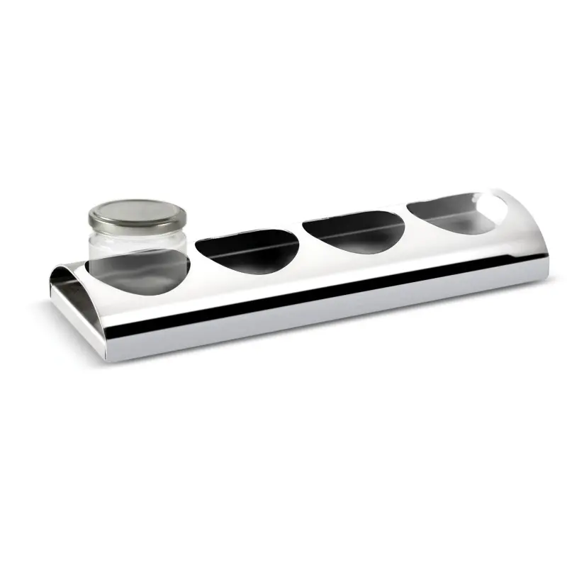 Broggi Collection Stainless Steel 4-Jar Jam Holder Hole Ø 5.8 cm