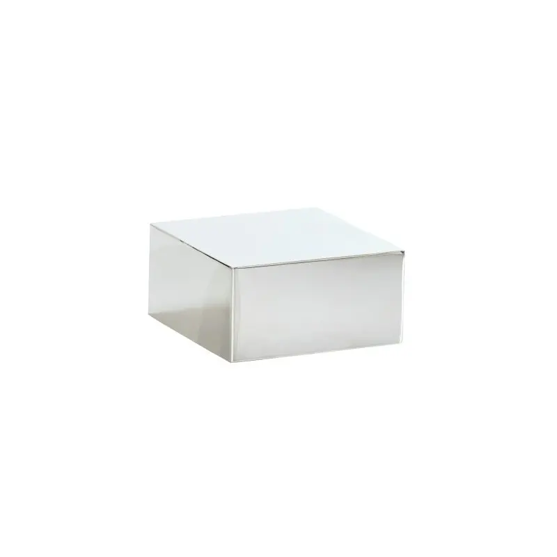 Cal-Mil Milo Chrome Riser - 8 x 8 x 4 Cal-Mil Milo Chrome Riser - 8 x 8 x 4