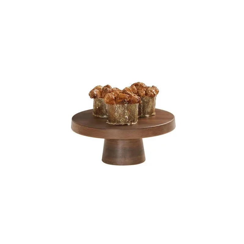 Cal-Mil 10.25 Dia x 4.25 H Pedestal Cake Stand - Walnut Cal-Mil 10.25 Dia x 4.25 H Pedestal Cake Stand - Walnut