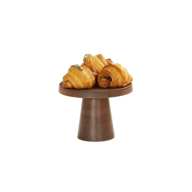 Cal-Mil 10.25 Dia x 7.5 H Pedestal Cake Stand - Walnut