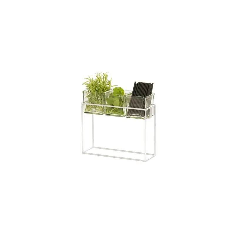 Cal-Mil Chrome 3 Jar Holder - 9" H