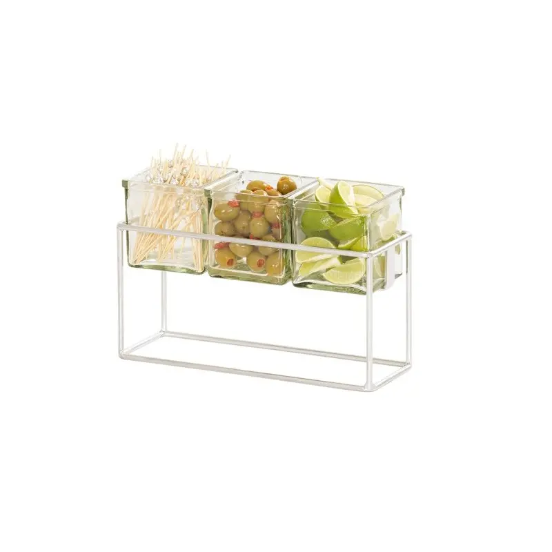 Cal-Mil Chrome 3 Jar Holder - 6" H Cal-Mil Chrome 3 Jar Holder - 6" H