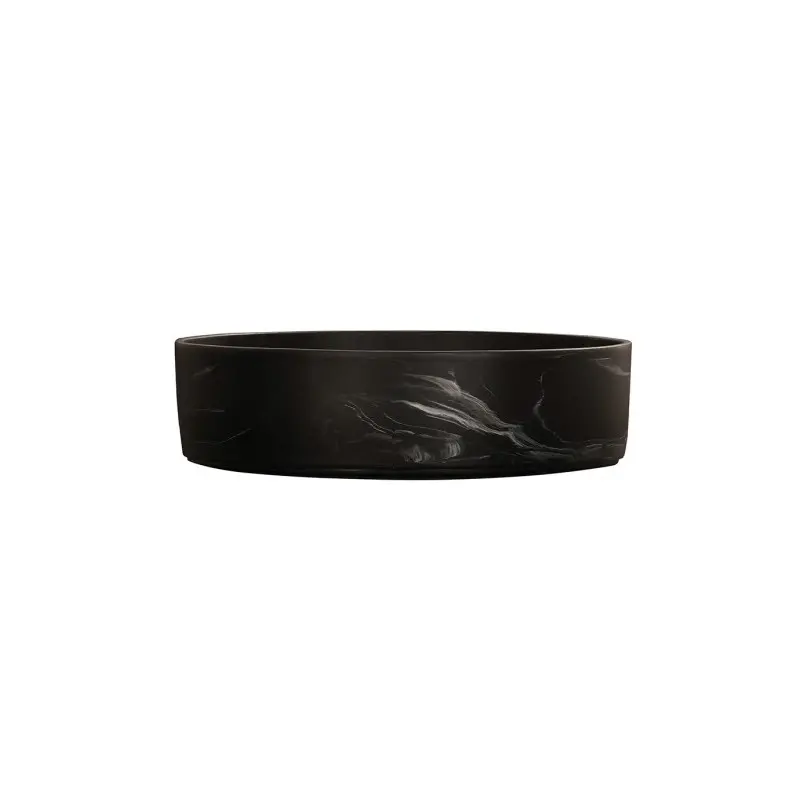 Cal-Mil 12" Resin Bowl - Black Marble Cal-Mil 12" Resin Bowl - Black Marble