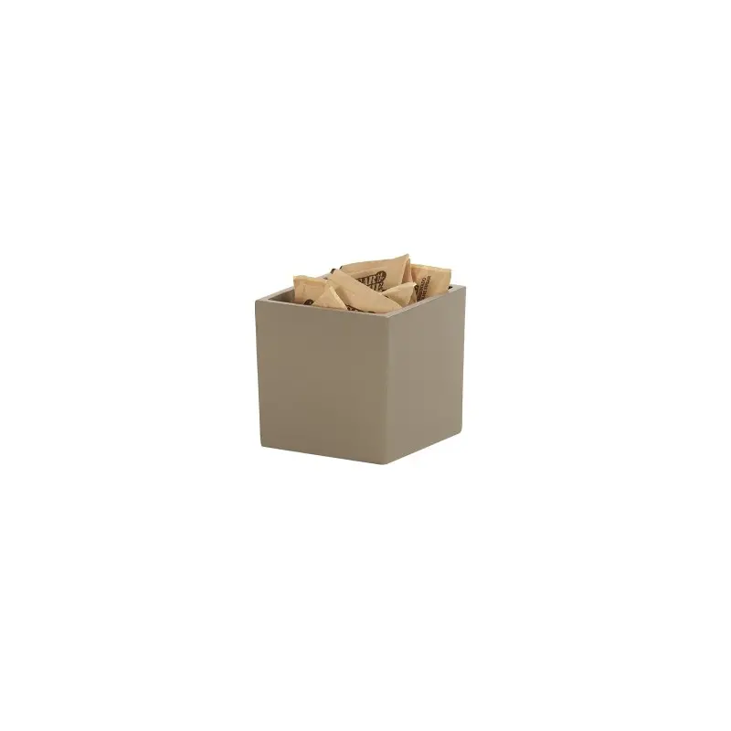 Cal-Mil 4 x 4 Resin Jar - Taupe Cal-Mil 4 x 4 Resin Jar - Taupe