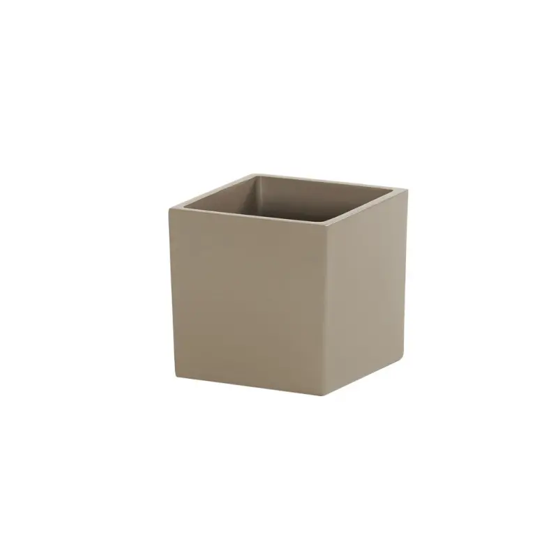 Cal-Mil 4 x 4 Resin Jar - Taupe Cal-Mil 4 x 4 Resin Jar - Taupe