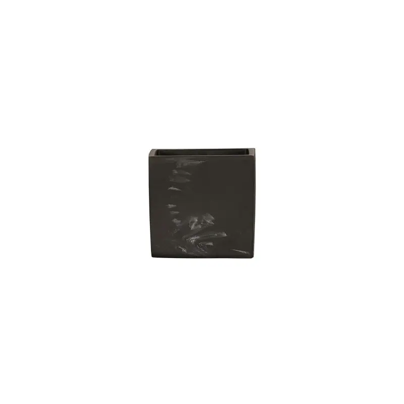 Cal-Mil 4 x 4 Resin Jar - Black Marble Cal-Mil 4 x 4 Resin Jar - Black Marble