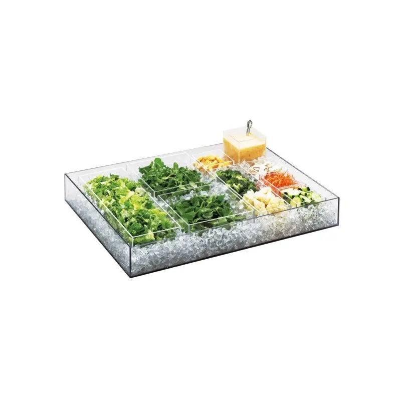 Cal-Mil 24 x 32 x 4.25 5 Sided Box Clear