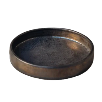 Out of the Blue Lava Metallic Salad Plate - Diameter: 8.2"