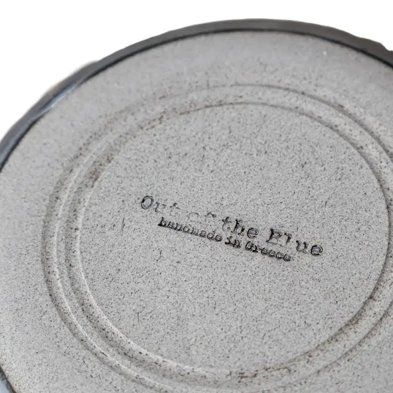 Out of the Blue Lava Metallic Deep Plate - M - Diameter: 8.2" Height: 1.7"