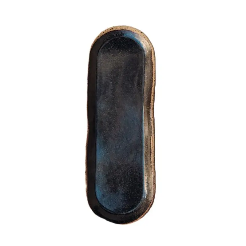 Out of the Blue Lava Platter Small - Length: 10.6" Width: 2.7"