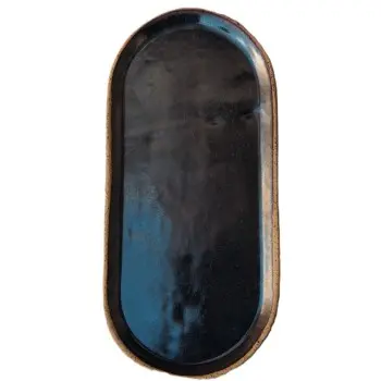 Out of the Blue Lava Platter Medium - Length: 11.8" Width: 3.9"