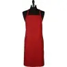 Mercer Culinary Bib Apron with Pocket - Red - 33" x 23" -