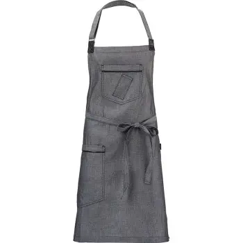 Mercer Culinary Flannery Bib Apron - Black Denim