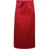 Mercer Culinary 2 - Sided Bistro Apron - Red - 33" x 29" -