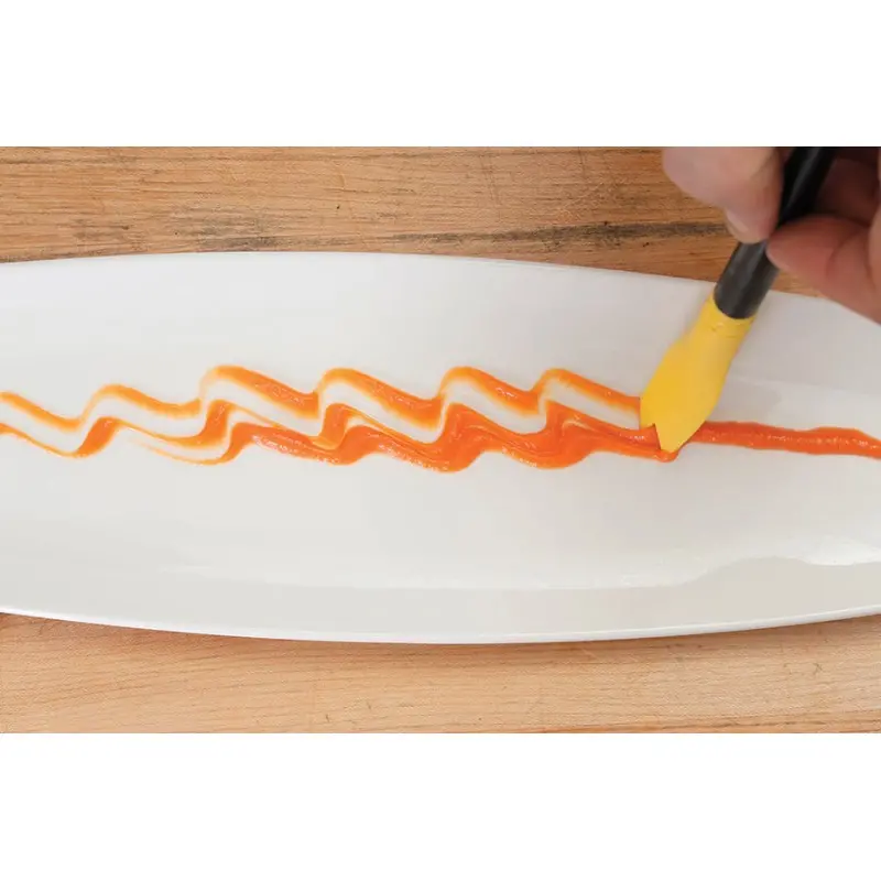 Mercer Culinary Silicone Plating Brush - Saw Tooth -