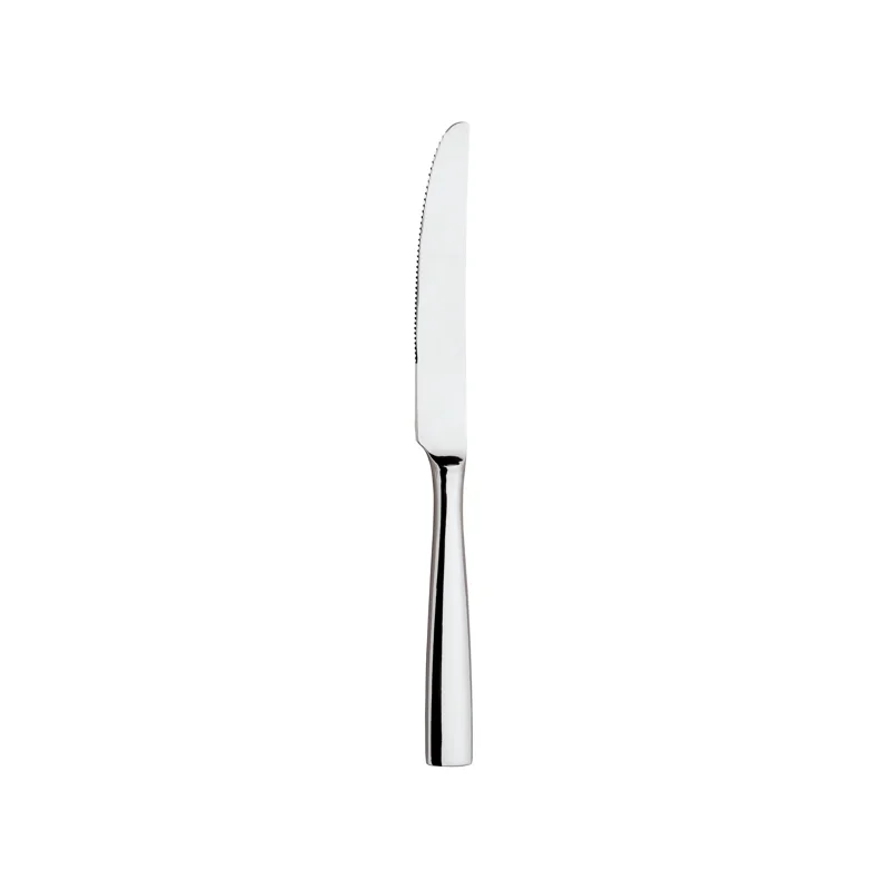 Broggi Impulso Collection Silver Plated Steak Knife Solid Handle - Set of 12 Broggi Impulso Collection Silver Plated Steak Knife Solid Handle - Set of 12
