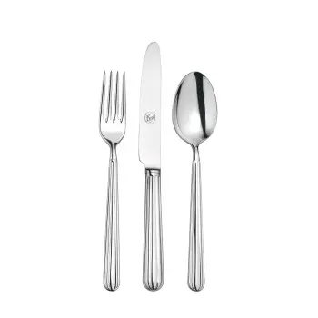 Broggi Metropolitan Collection Stainless Steel Dessert Knife Solid Handle - Set of 12