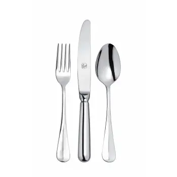 Broggi Baguette Collection Stainless Steel Table Knife Hollow Handle - Set of 12
