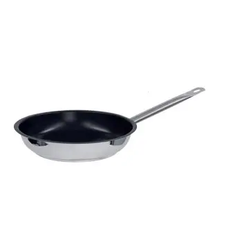 Stainless Steel Frying Pan with Non-Stick Coating - 9 1/2"