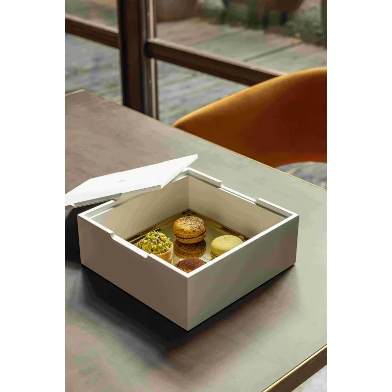 Broggi Collection Wood Bento Box. Square. Black Wood Broggi Collection Wood Bento Box. Square. Black Wood