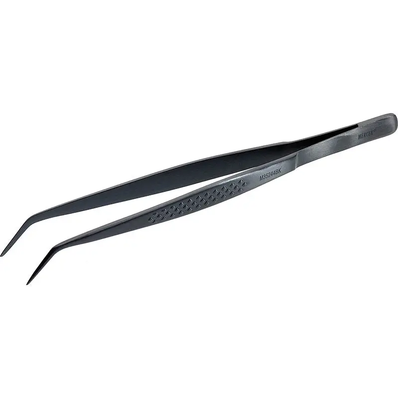 Mercer Culinary Precision Plus Tong - Fine Tip Curved - 6 1/8" - Black - Mercer Culinary Precision Plus Tong - Fine Tip Curved - 6 1/8" - Black -