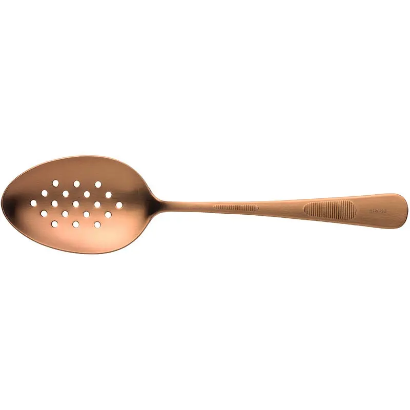 Mercer Culinary Plating Spoon - Perforated Bowl - 9" - Rose Gold - Mercer Culinary Plating Spoon - Perforated Bowl - 9" - Rose Gold -