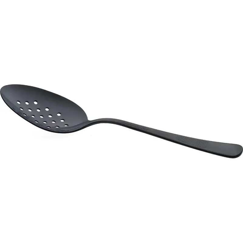 Mercer Culinary Plating Spoon - Perforated Bowl - 9" - Black - Mercer Culinary Plating Spoon - Perforated Bowl - 9" - Black -