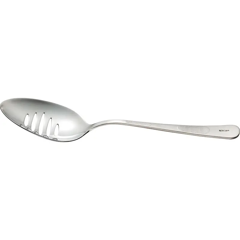 Mercer Culinary Plating Spoon - Slotted Bowl - 9" - Mercer Culinary Plating Spoon - Slotted Bowl - 9" -
