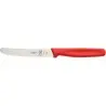 Mercer Culinary 4.3" Utility Knife - Rounded Tip - Wavy Edge - Red Handle -