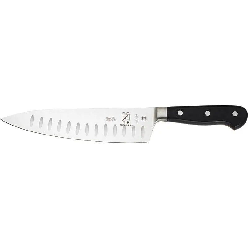 Mercer Culinary 8" Chef's Knife - Granton Edge - Mercer Culinary 8" Chef's Knife - Granton Edge -