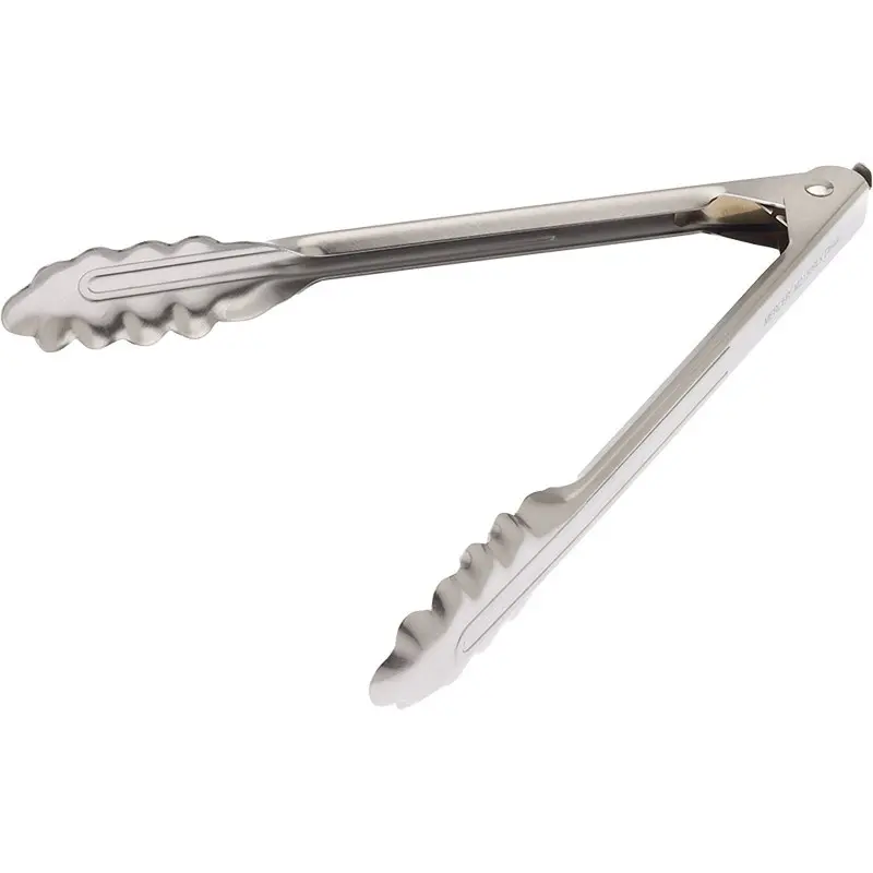 Mercer Culinary 9.5" Scalloped Utility Tong with Lock - Mercer Culinary 9.5" Scalloped Utility Tong with Lock -