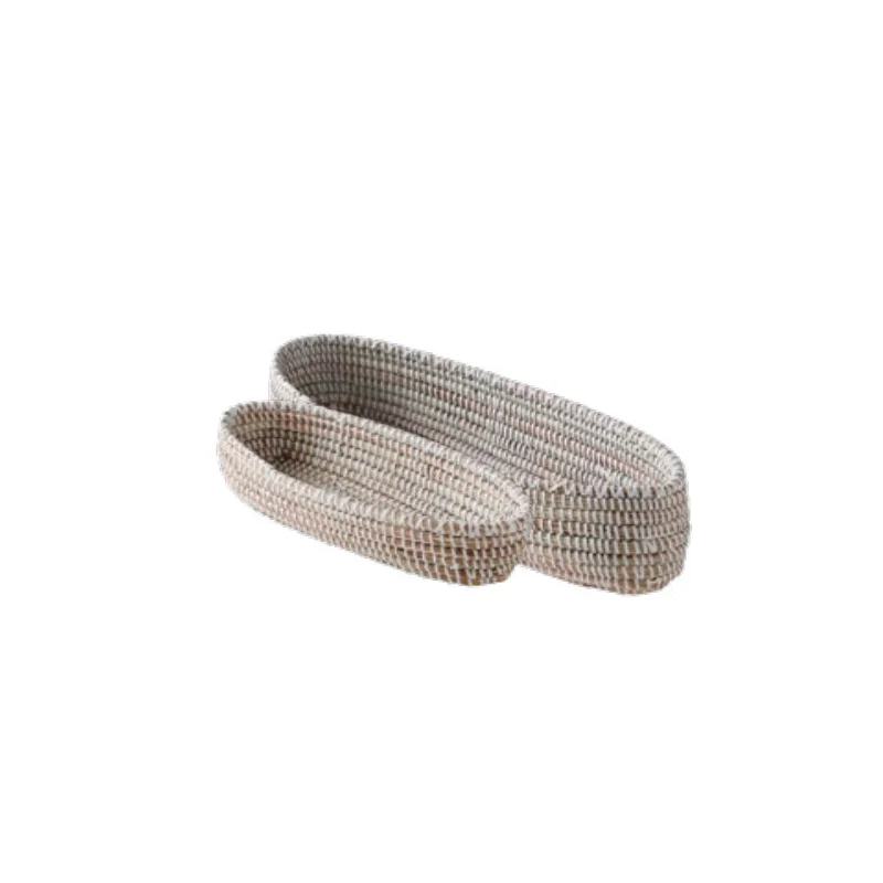 Elegant Set Of 2 Bread Baskets - 6 x 44 & 8 x 64 cm Elegant Set Of 2 Bread Baskets - 6 x 44 & 8 x 64 cm