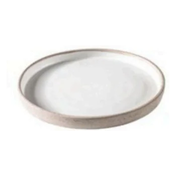Elegant Komast Round Side Plate - Handcrafted Ceramic - 24 cm