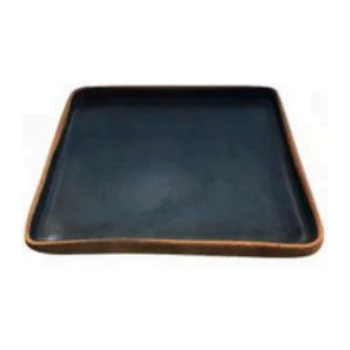 Elegant Kylix Square Platter - Handcrafted Ceramic - 26 x 26 x 2.5 cm