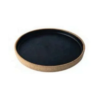 Elegant Kylix Round Plate - Handcrafted Ceramic - 24 cm