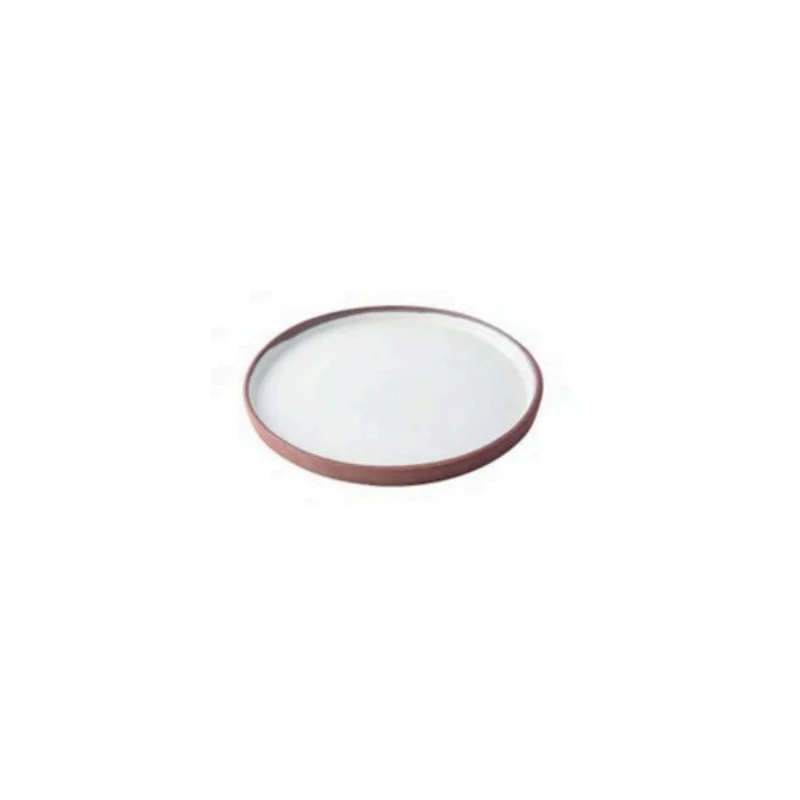 Elegant Krater Round Plate - Handcrafted Ceramic - 27 cm