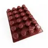 SILMAE Professional Merveilleux Dome Silicone Pastry Mold - Ø 62 mm x 65 mm - 175ml - 24 cavity