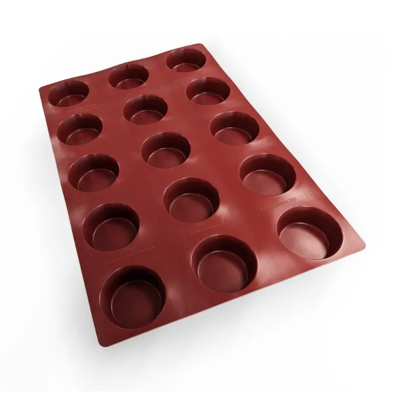 SILMAE Professional Cylinder Silicone Pastry Mold - Ø 90 mm x 35 mm - 187ml - 15 cavity
