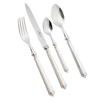 Alain Saint Joannis Quadrille Collection Premium Silverplated Table Spoon - 1 Piece