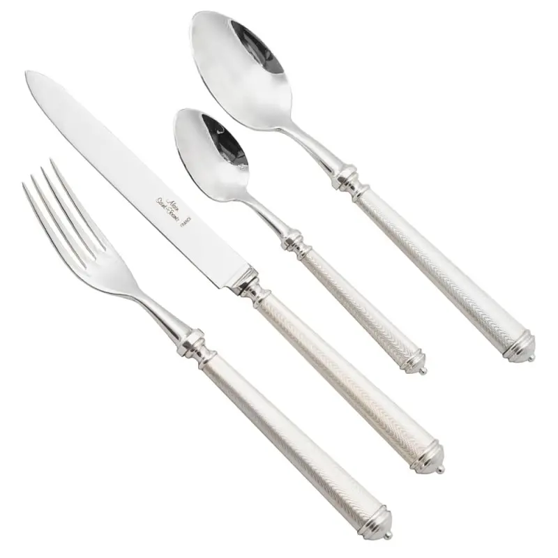 Alain Saint Joannis Moire Collection Premium Silverplated Table Spoon - 1 Piece Alain Saint Joannis Moire Collection Premium Silverplated Table Spoon - 1 Piece