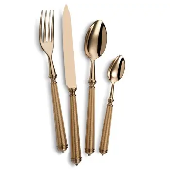 Alain Saint Joannis Dunes Rose Gold Collection Premium Silverplated Dinner Fork - 1 Piece